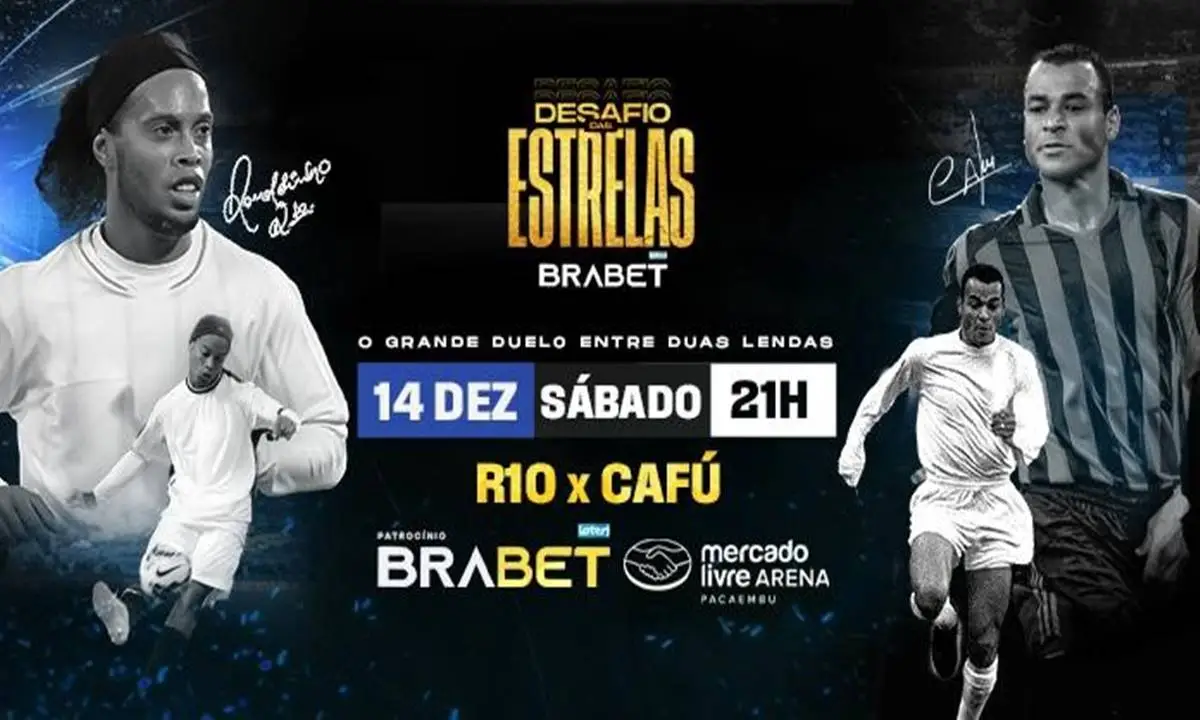 Brabet patrocina Desafio das Estrelas: evento reúne lendas do futebol e inovações tecnológicas